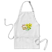 Retired Teacher Dragonfly Daisies Design Apron