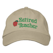 Retired Teacher Embroidered Hat embroidered hats by retirementgifts Retired Teacher Embroidered Hat embroidered hats