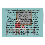 Retired Teacher "Faux Classroom" Story Art Gifts Card