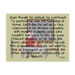 Retired Teacher "Faux Classroom" Story Art Gifts Post Cards