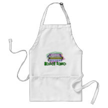 Retired Teacher (Funny Stack of Books Design) Aprons