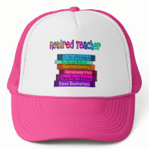 Retired Teacher Gifts Stack of Books Design Hat