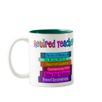 Retired Teacher Gifts Stack of Books Design Mugs