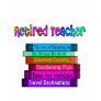 Retired Teacher Gifts Stack of Books Design Tshirt
