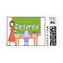 Retired Teacher Postage Stamps