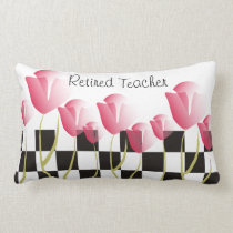 Retired Teacher Tulip Pillow pillows