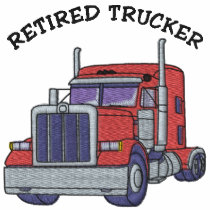 Retired Trucker Embroidered Shirt embroidered shirts