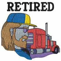 Retired Trucker Embroidered Shirt embroidered shirts