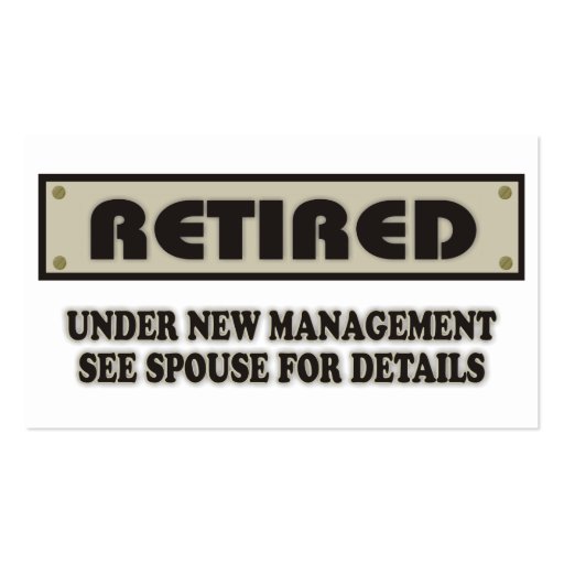 RETIRED. Under New Management. See Spouse Business Card Template (front side)