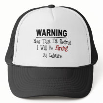 RETIRED: "Warning Farting at Leisure" hats by ProfessionalDesigns RETIRED: "Warning Farting at Leisure" hats