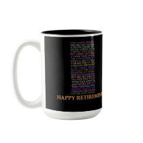 Retirement Anagram mug