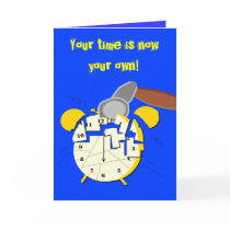 retirement clock, cards