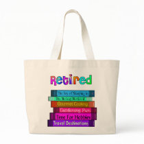 Retirement Gifts Unique Stack of Books Design Canvas Bag