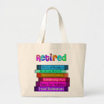 Retirement Gifts Unique Stack of Books Design Canvas Bag