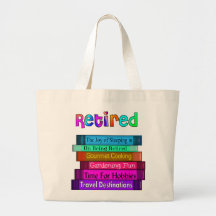 Retirement Gifts Unique Stack of Books Design Canvas Bag