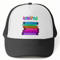 Retirement Gifts Unique Stack of Books Design Mesh Hats