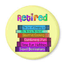 Retirement Gifts Unique Stack of Books Design Magnets