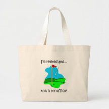 Retirement humor for golfers canvas bag