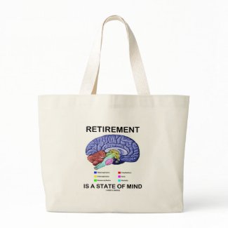 Retirement Is A State Of Mind (Anatomical Brain) bag