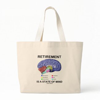 Retirement Is A State Of Mind (Anatomical Brain) bag