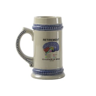 Retirement Is A State Of Mind (Anatomical Brain) mug