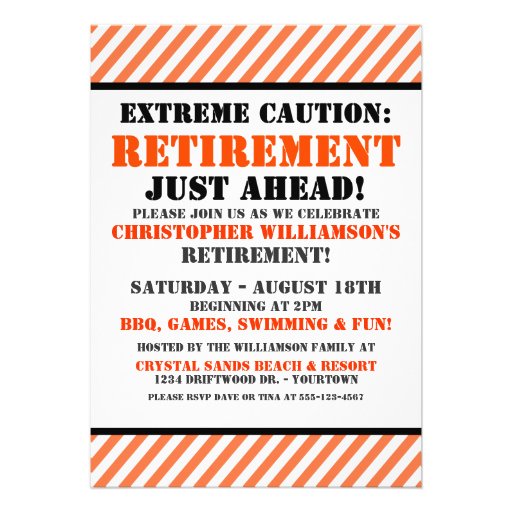 Retirement Party Invitation 5 X 7 Invitation Card Zazzle