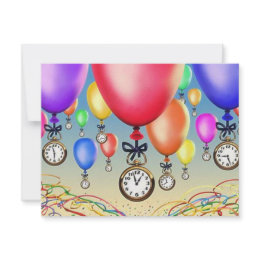 RETIREMENT PARTY INVITATION ~ BALLOONS & WATCHES! invitation