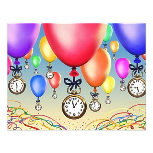 RETIREMENT PARTY INVITATION ~ BALLOONS & WATCHES!