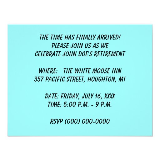 RETIREMENT PARTY INVITATION ~ BALLOONS & WATCHES!
