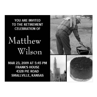 Retirement Party Invitation Customizable Photo Post Card