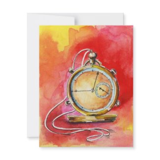 RETIREMENT PARTY INVITATION ~ GOLD POCKET WATCH! invitation