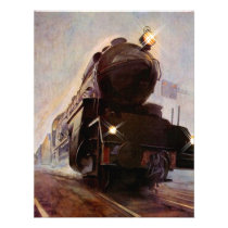 RETIREMENT PARTY INVITATION ~ MISTY EVENING TRAIN! invitations