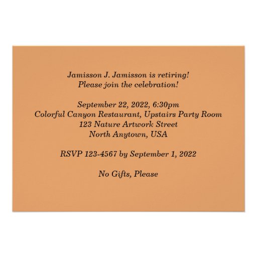 Retirement Party Invitation Photo Paradise