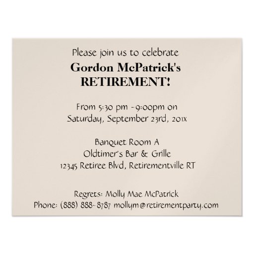 Retirement Party Invitation - Sepia Farm Truck