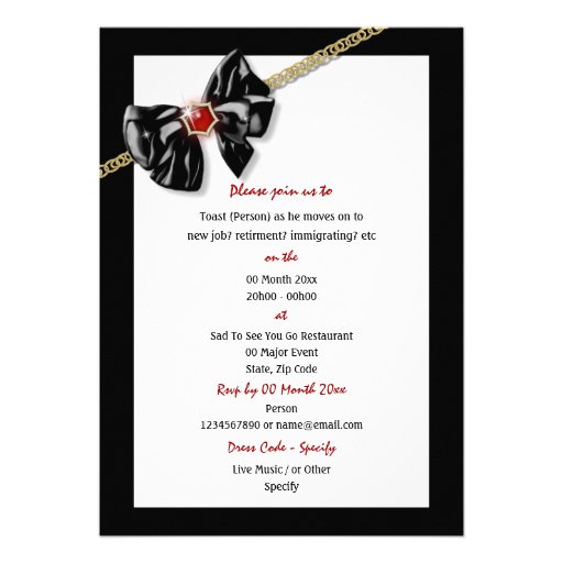 Retirement party retiring farewell CUSTOMIZE Custom Announcement