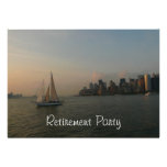 Retirement Party-Sailboat in the Harbor Custom Invite