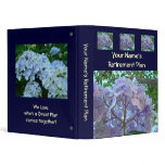 Retirement Plan binder Custom Your Name Blue