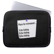 Retirement Plans (fishing)  laptop sleeve laptop sleeves