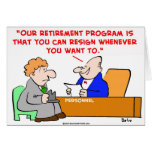 retirement program resign cards