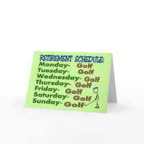 Retirement Schedule GOLFER cards
