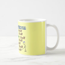 Retirement Schedule GOLFER Mugs