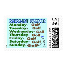 Retirement Schedule GOLFER postage by gailg1957 Retirement Schedule GOLFER postage