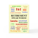 Retirement Swear Words! - Add an image Greeting Card