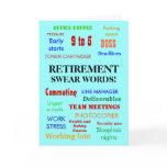 Retirement Swear Words! Customisable Card