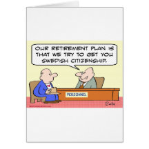 retirement swedish citizenship cards
