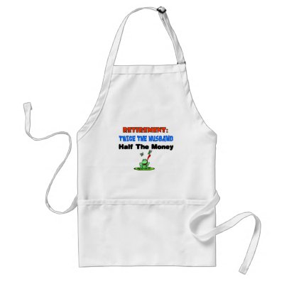 Retirement twice the husband apron by Theholidayshoppe