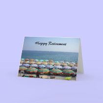 retiring striped umbrellas cards