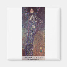 Retrato de Emilie Floege de Klimt Gustavo Imán Para Frigorífico