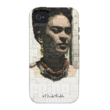 Retrato de la materia textil de Frida Kahlo Vibe iPhone 4 Carcasas