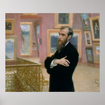 Retrato de Pavel Tretyakov en la galería Posters